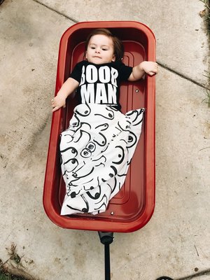 Boob Man & Organic Boobs Baby Blanket