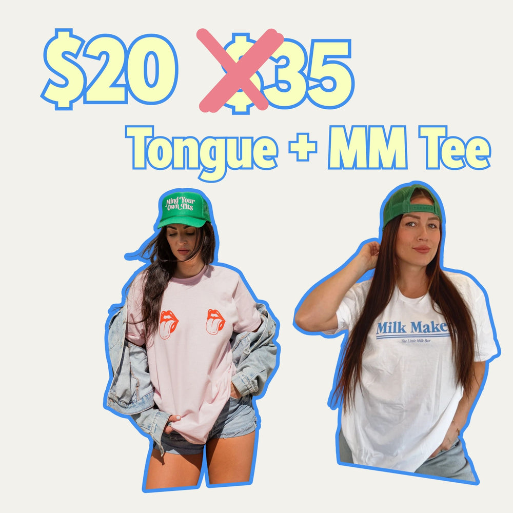Tongue + Retro Milk Maker Tee